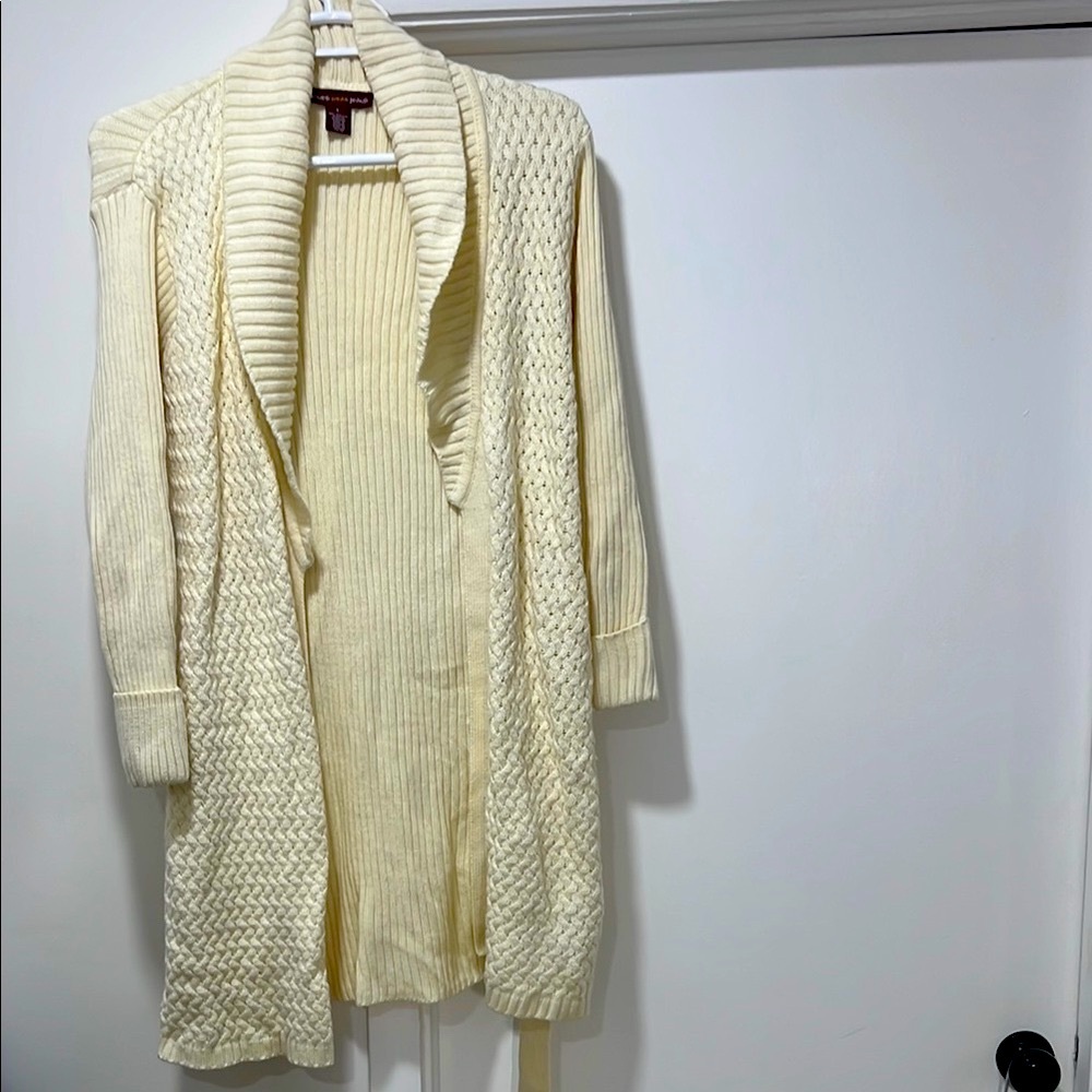 Women's Cream Sweater Cardigan